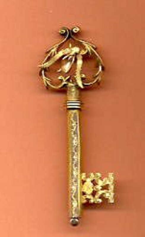 Victorian Key Brooch