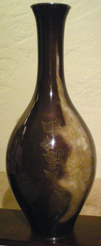 Signed Ando Jubei Cloisonne Vase - Floral