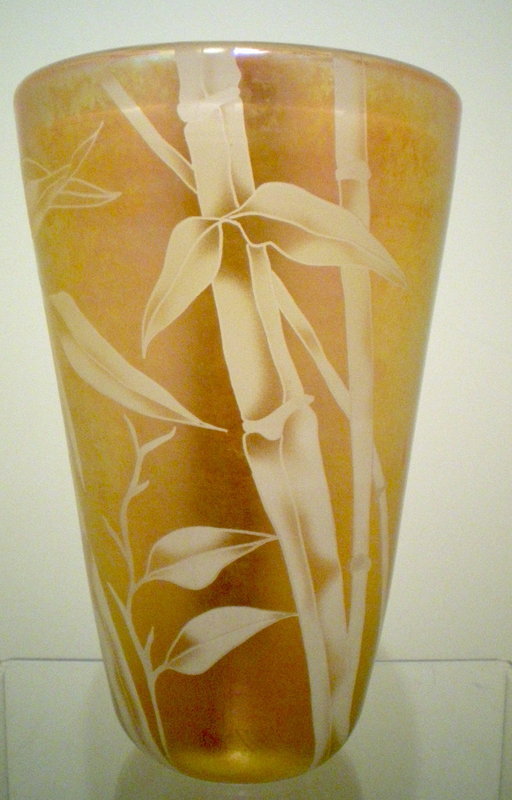 Correia Studio Gold Etched Bamboo Vase