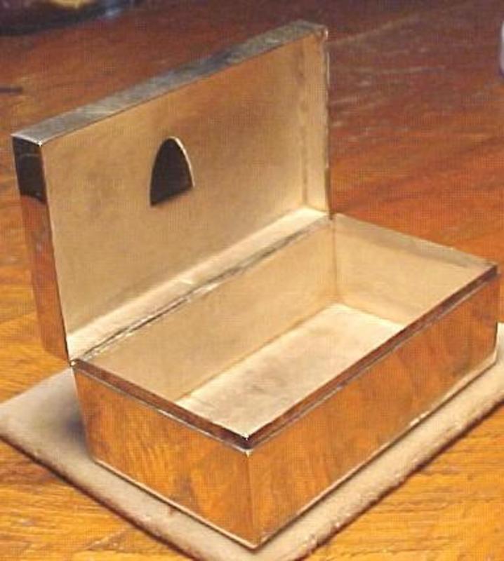 FRED DAVIS SILVER/ONYX BOX-LARGE-MEXICO-c1930