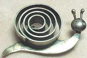 BILL TENDLER STERLING SNAIL PIN-MODERNIST-55'