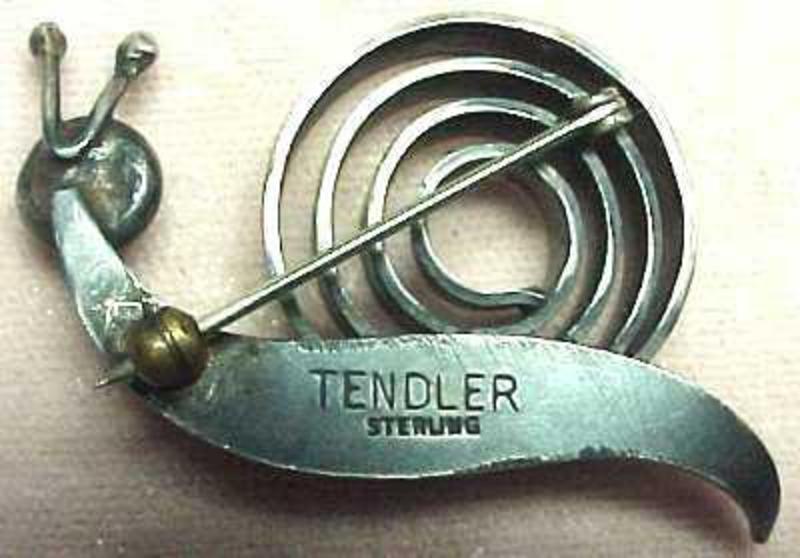 BILL TENDLER STERLING SNAIL PIN-MODERNIST-55'