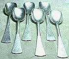 6 SPOONS SET- ROUMANIA - 800 SILVER - c. 1937