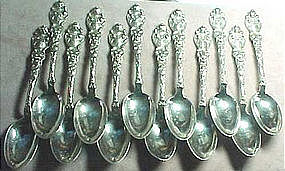 UNGER BROTHERS-12 "DOUVAINE" TEASPOONS-c.1903