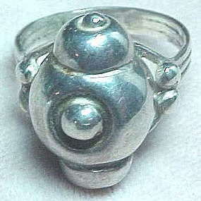 HECTOR AGUILAR SILVER RING-RARE &  EARLY-1940