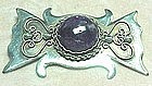 AMETHYST SILVER PIN - MEXICO - c.1939 - large