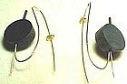 BETTY COOKE 14K/EBONY EARRINGS - MODERNIST