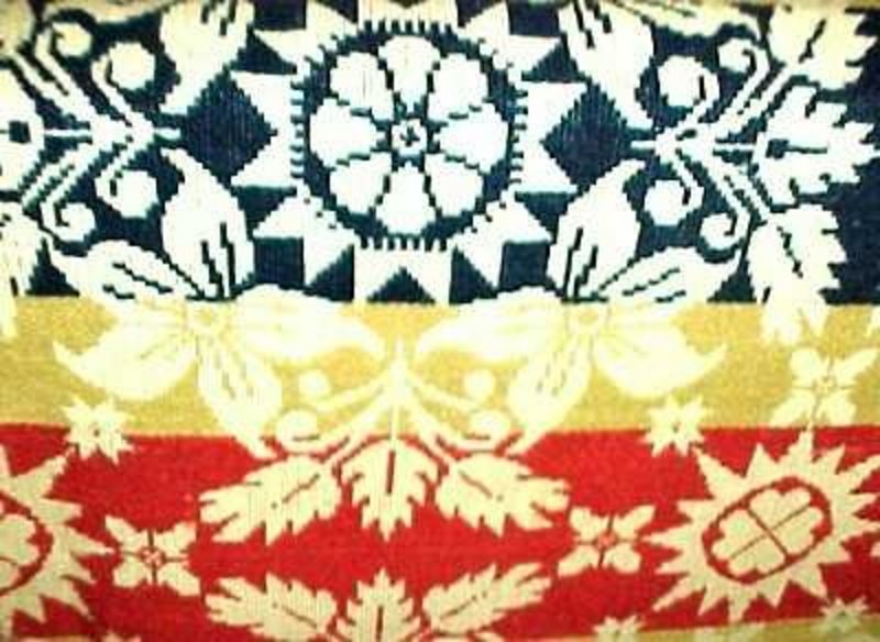 &quot;1840 MADE BY D.SNYDER...&quot;HAND MADE COVERLET