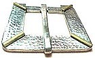 950 SILVER BUCKLE - JAPAN -120 grams - signed