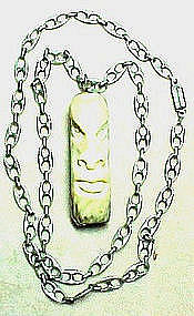 STERLING IVORY MASK NECKLACE - MEXICO