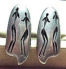 ANTONIO PINEDA CUFFLINKS-Nude Figures-970 Silver-Mexico