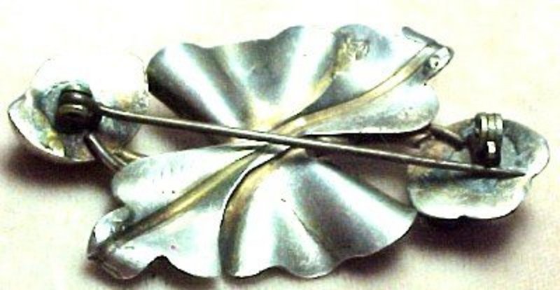 Sterling Amethyst Floral Pin - SANBORN'S - FRED DAVIS