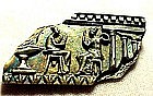 800 Silver Pin Depicting Old Roman Scene