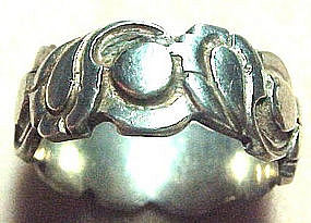 STERLING RING - FLORAL BAND