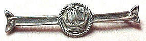 STERLING SHIP BAR PIN - EDINBURGH -PERIOD ARTS & CRAFTS