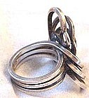 STERLING MODERNIST RING - ISRAEL - SIGNED - c.1960's