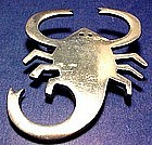 ALUMINUM SCORPION PIN - GERMANY - 1970'S