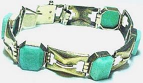 585 AMAZONITE RETRO BRACELET - GERMANY - c.1940