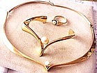 ED WIENER 14K SET- NECKLACE, CUFF, RING - MODERNIST