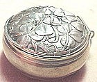 UNGER BROTHERS Sterling CLOVER Pill Box