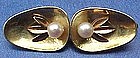 DECO "585" 2-COLOR GOLD/PEARLS PIN - GERMANY