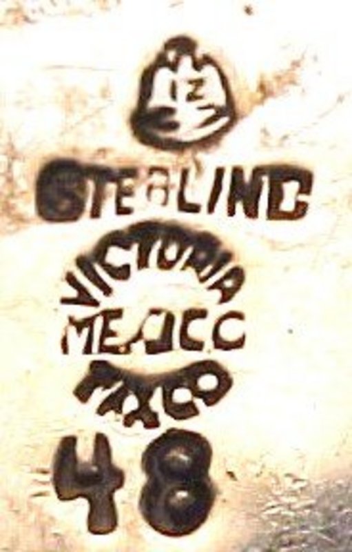 VICTORIA Sterling Toothpick Holder-Mexico-c.1945