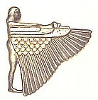 ISIS Sterling Egyptian Figural and Wings Pin - c.1960's