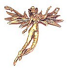 Modernist Bronze Nude Angel Pendant - Tasha/Kepenyes