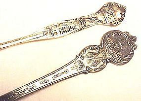 2 WASHINGTON, DC Sterling Souvenir Spoons