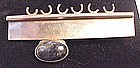 FRANZ BERGMAN Labradorite Sterling Pin - Modernist