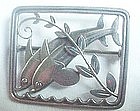 GEORG JENSEN Sterling Dolphins Pin #251 - Denmark