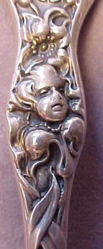 UNGER BROTHERS Sterling Spoon - 4 CHERUBS
