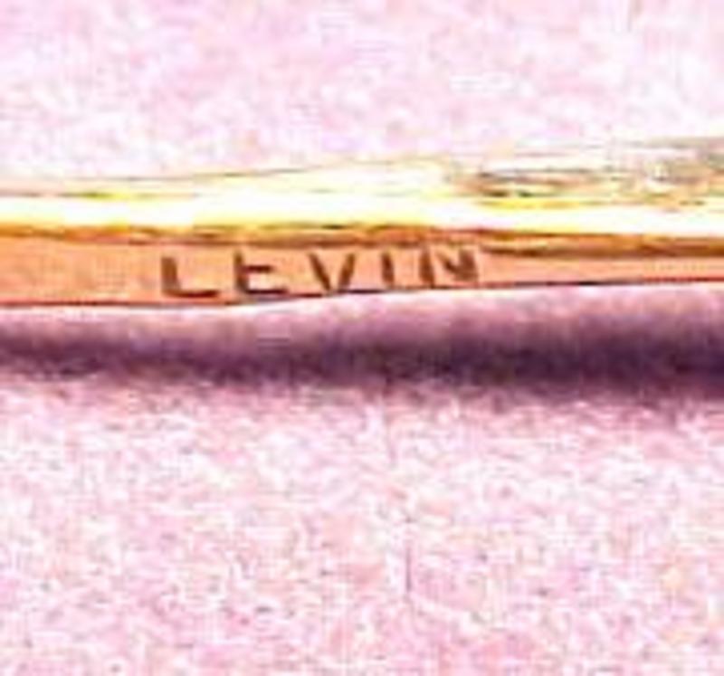 ED LEVIN 14k/Opal TIE TAC-Modernist-EARLY-c.1952