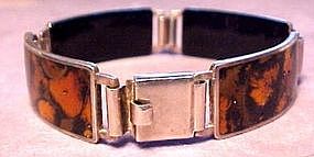 PERLI Silver Enamel Bracelet-GERMANY-Mod-50's