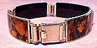 PERLI Silver Enamel Bracelet-GERMANY-Mod-50's