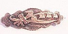 GOLD & STERLING ENGLISH VICTORIAN PIN-CHESTER-1900