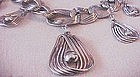 STERLING NECKLACE - ART DECO - C.1940'S - SIGNED