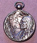 UNGER BROTHERS STERLING INDIAN PENDANT - RARE