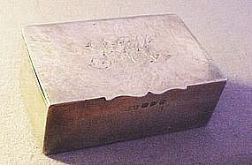 CHESTER ENGLAND Sterling SNUFF BOX - 1898