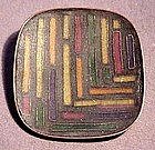 ENAMEL/BRASS MODERNIST PENDANT - GERMANY