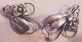 CHARLES THOMAE - PAIR STERLING PINS - PERIOD A&C