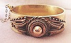 VICTORIAN 14K HINGED BRACELET