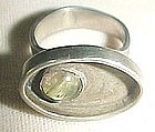 SAM KRAMER Rutilated Quartz Sterling Ring - c.1948
