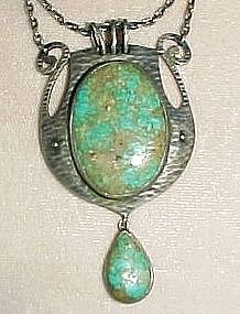 MURRLE, BENNETT Silver Turquoise Necklace-LARGE SCALE