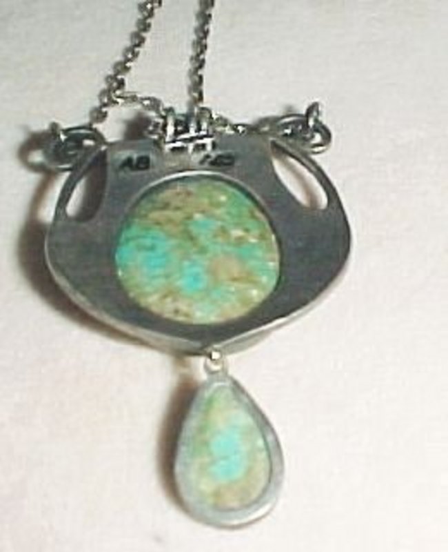 MURRLE, BENNETT Silver Turquoise Necklace-LARGE SCALE