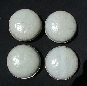 Four Dehua White Glaze Covered Boxes