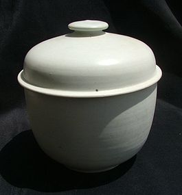 Fine and Large Ming White Glaze Covered Jar