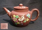 Enamel Decorated Yixing Teapot #3