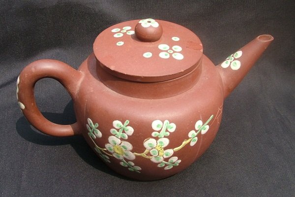 Enamel Decorated Yixing Teapot #3