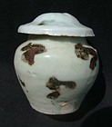A Rare Yuan Spotted Jar with Cover